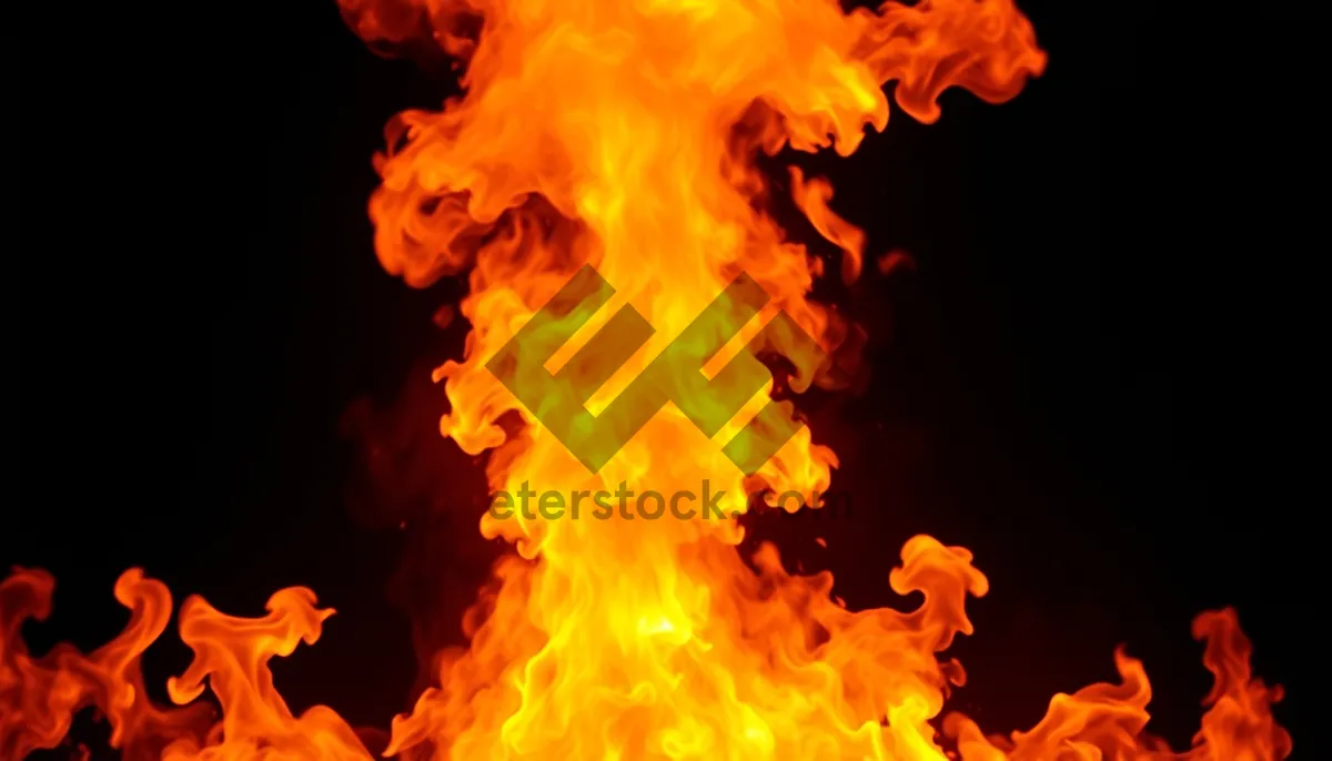 Picture of Blazing Energy: Fire and Smoke in Orange Flames