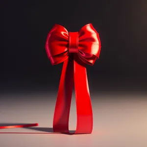 Silk ribbon gift bow icon - Valentine's Day celebration