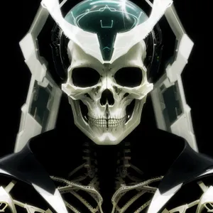 Black Skull Mask - Protective Breathing Device Illustration