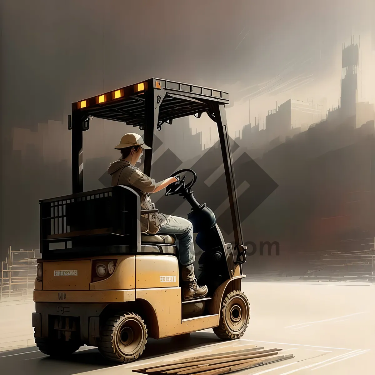 Picture of Versatile Transport: Forklift Handling Various Cargo in Industry