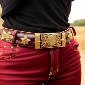 Fashionable Slim Jeans with Buckle-Embellished Mailbag