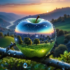 Juicy organic apples for a healthy diet