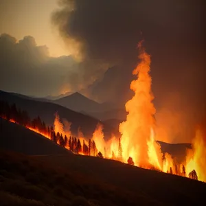 Fiery Inferno: A Blazing Bonfire Lights Up the Night