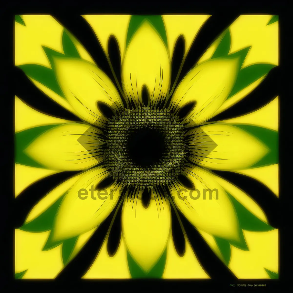 Picture of Bright Sunflower Blossom in Vibrant Yellow