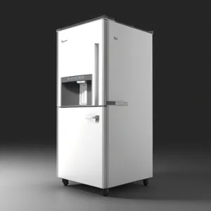 Modern 3D Wardrobe Refrigerator in Open Home Interior