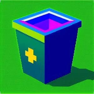 3D Excavation Cube Box Icon