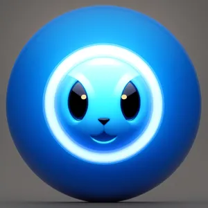 Shiny Metallic Round Web Button