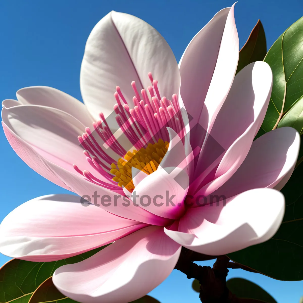 Picture of Pretty Pink Lotus Blossom in Garden Pond