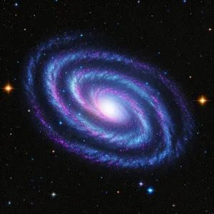 Starry Night Galaxy in Celestial Cosmos