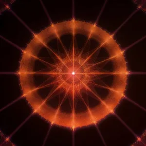 Vibrant Firework Burst in Dark Space.