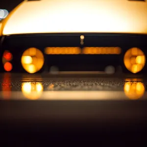 Nighttime Black Pumpkin Headlight Cassette Light