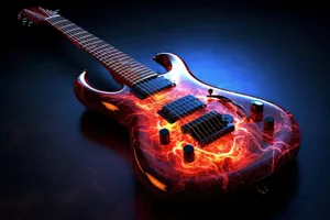 Electric Guitar Performance in Rock Band Concert