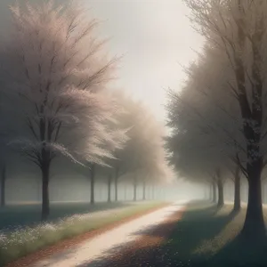 Serene Road with Scenic Skyline and Trees