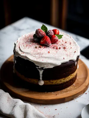 Delicious Berry Chocolate Cake with Fresh Cream