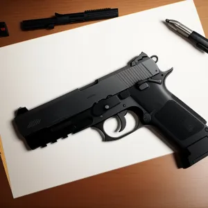 Military Firearm: Gas-Powered Pistol with Cartridge Holder