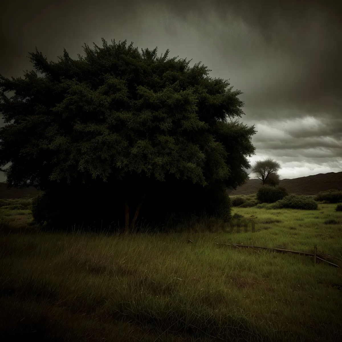 Picture of Idyllic countryside landscape with scenic horizon.