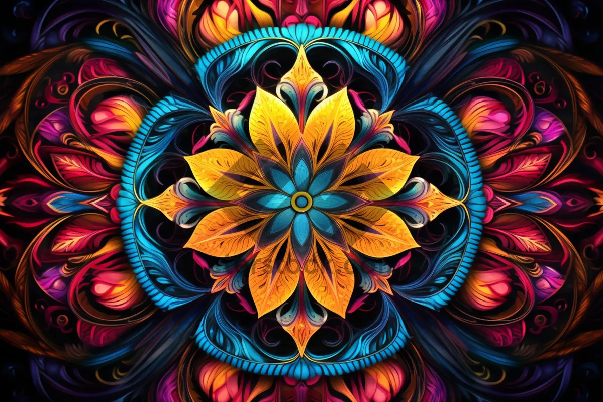 Picture of Colorful Geometric Fractal Design