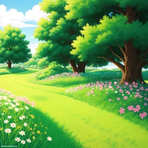 Blossoming Rapeseed: Vibrant Spring Field in Rural Landscape