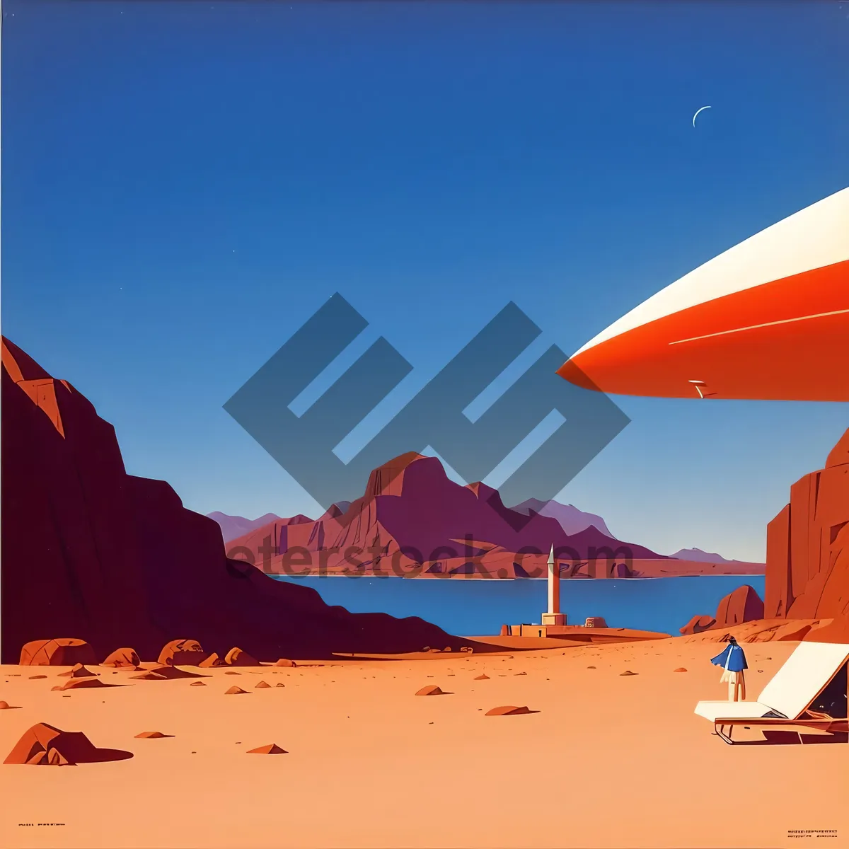 Picture of Sunset Over Desert Dunes - Majestic Beauty