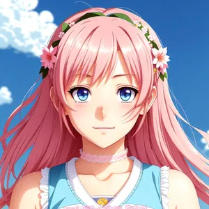 Energetic Smiling Model with Colorful Hair