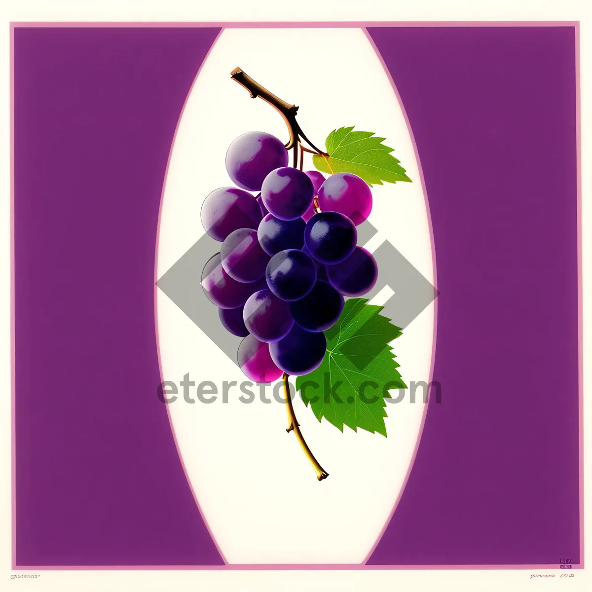 Picture of Delicious Vine-Ripened Grapes: A Festive Fruit Decoration