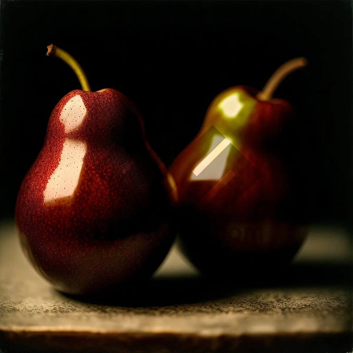 Picture of Vibrant Trio of Fresh, Ripe Fruits: Pear, Mandarin, Apple