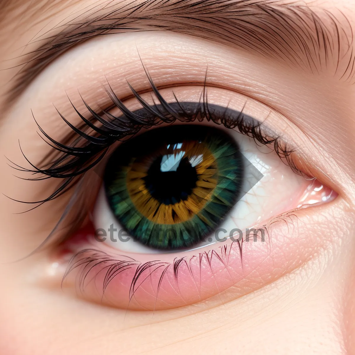 Picture of Glamorous Eyeball with Mesmerizing Eyelashes and Astonishing Iris