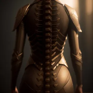 Black Spine X-Ray: Fashionable Attractive 3D Clothing Model