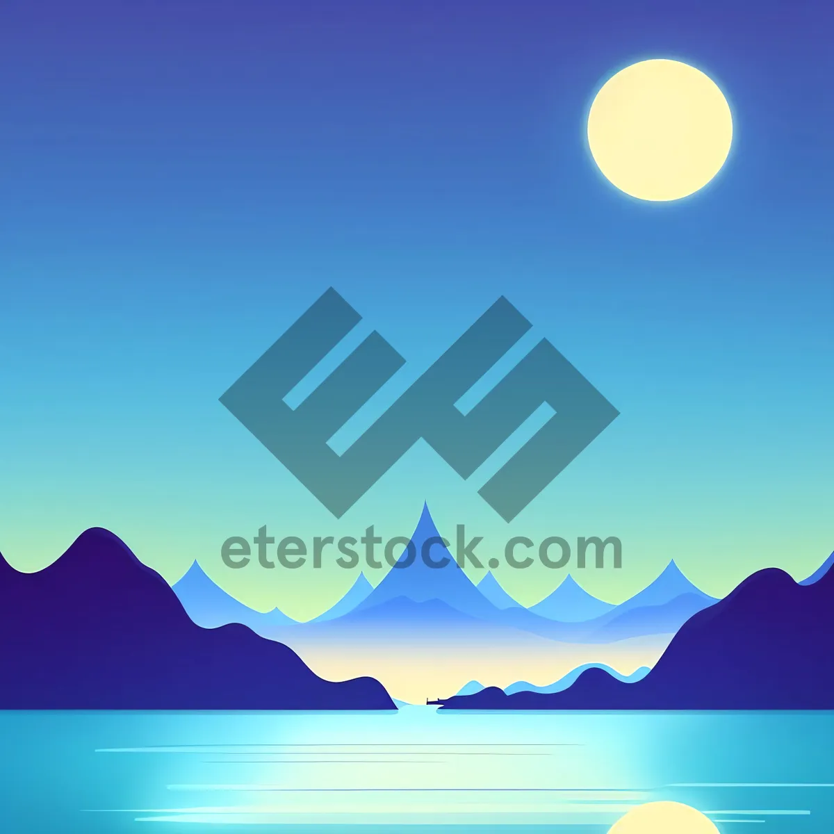 Picture of Golden Horizon over Sea - Summer Sunset