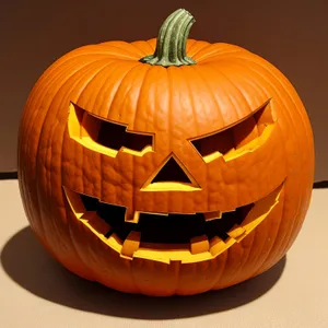 Spooky Jack-o'-Lantern Candle Decoration for Autumn Holidays