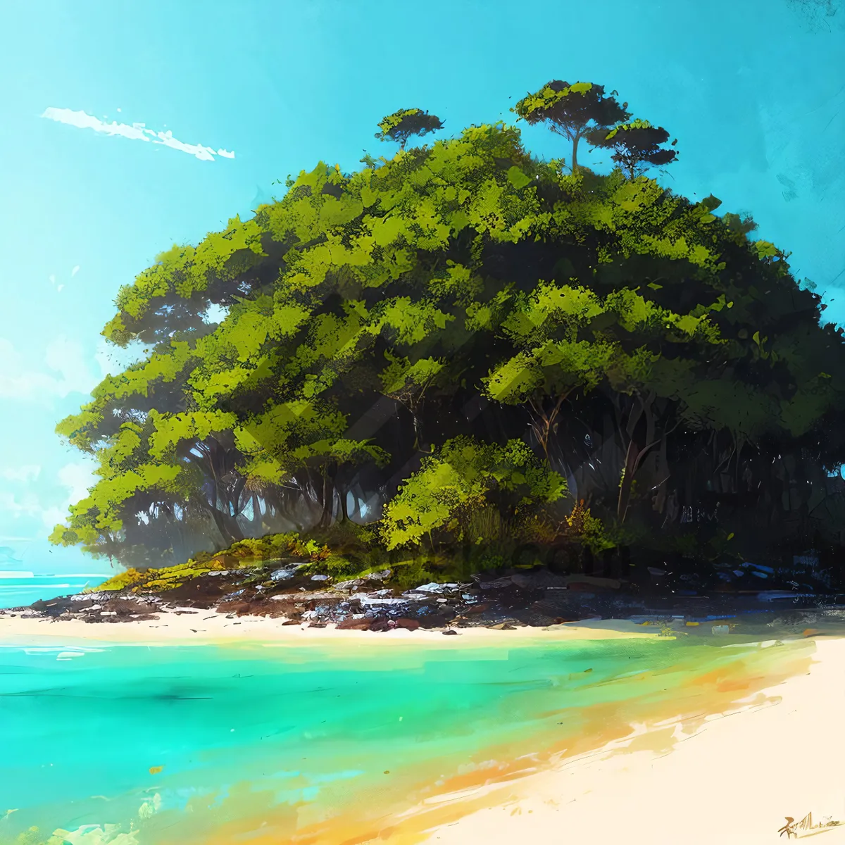 Picture of Tropical Bliss: Sun, Sand, and Serenity