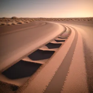 Vast Desert Dunes Under Sunlit Sky