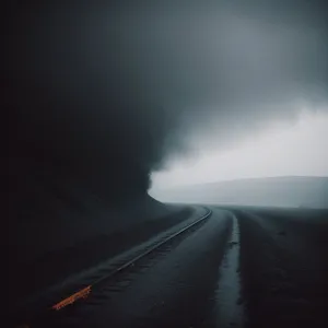 Scenic Highway Drive Through Desert Landscape