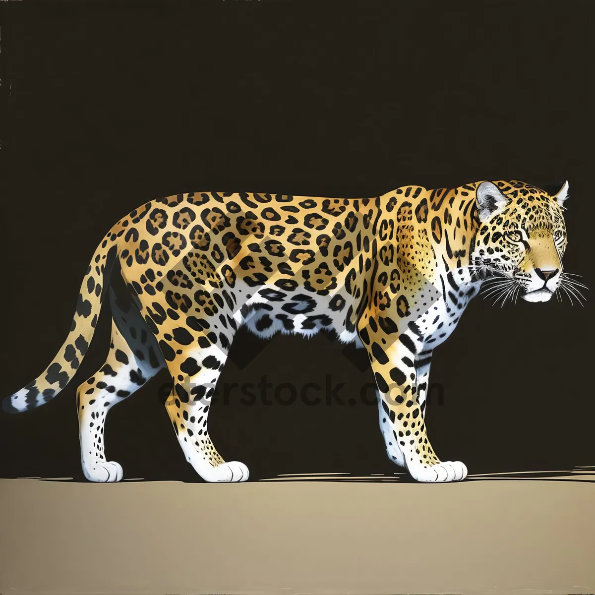 Picture of Leopard: Majestic Spotted Big Cat in the Wild.