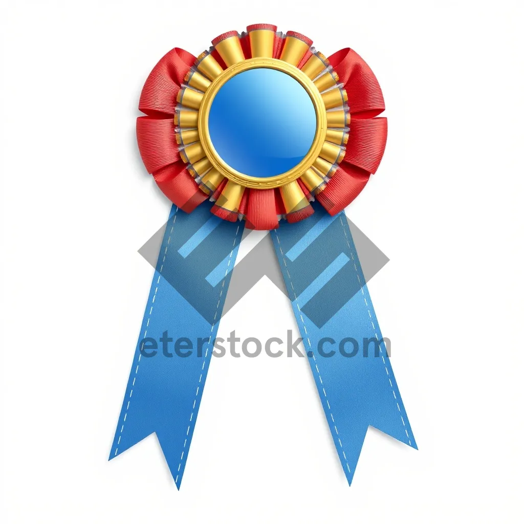 Picture of 3D ribbon icon symbol
