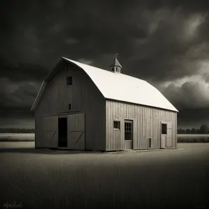 Quaint Old Farmhouse nestled beneath an Azure Sky