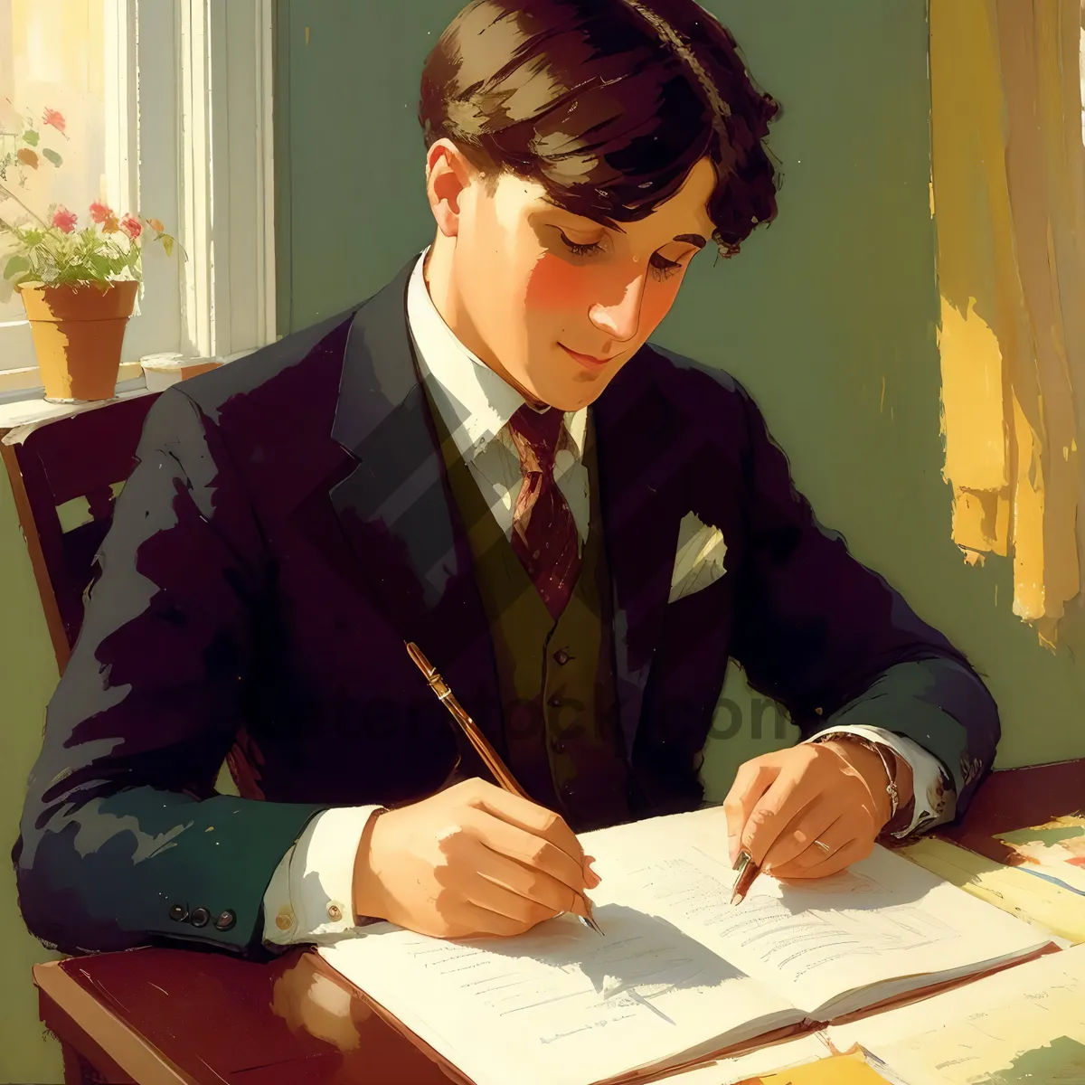 Picture of Corporate Success: Professional Business Team at Work.