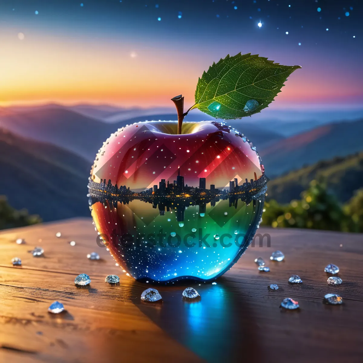 Picture of Fresh and Healthy Red Delicious Apple