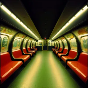 Urban Motion: Fast Subway Train in Blurred Tunnel