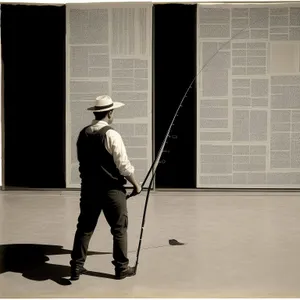 Male golfer with golf club and ball