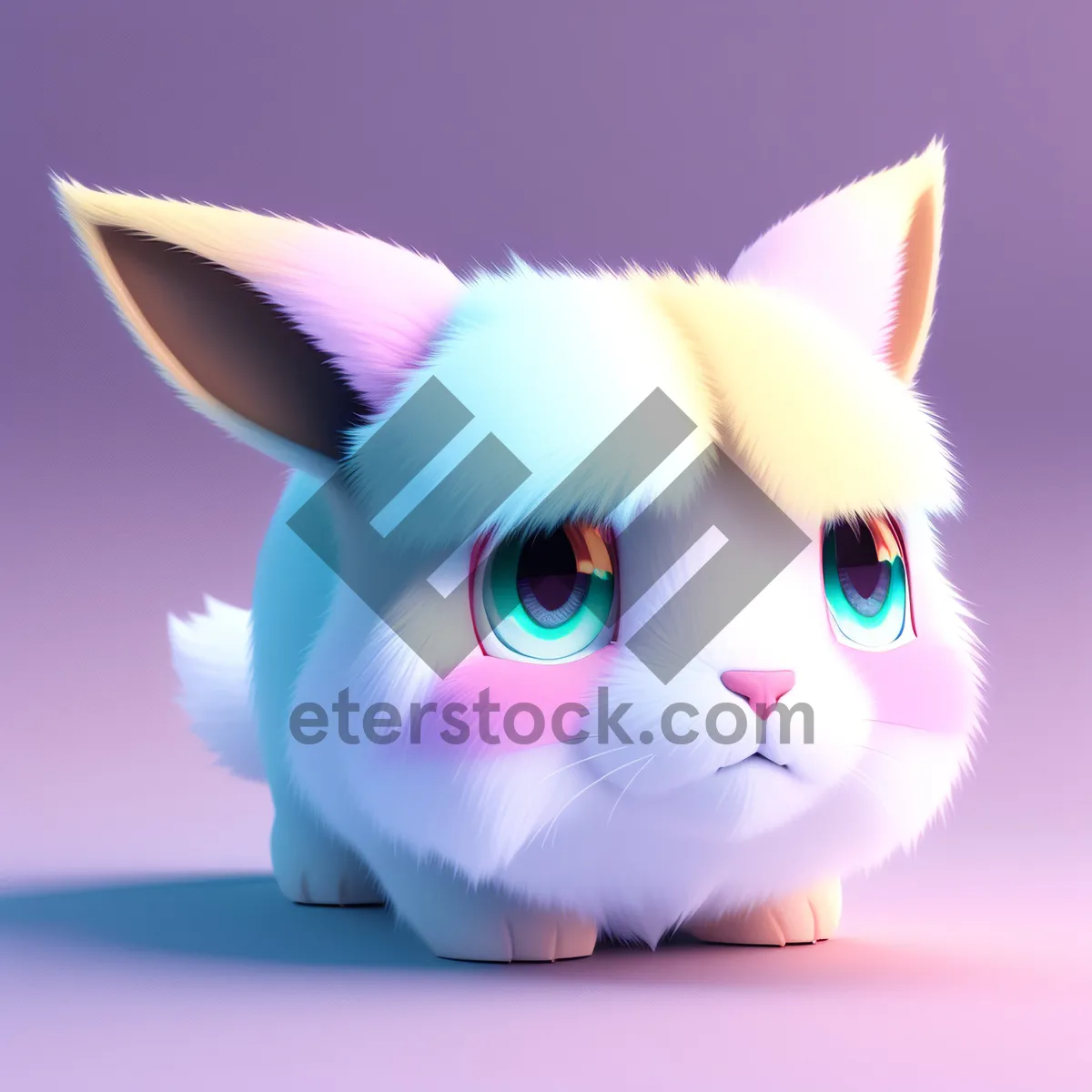 Picture of Cute Pink Bunny Piggy Bank Saving Money