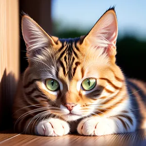 Fluffy Feline with Curious Eyes - Adorable Kitten