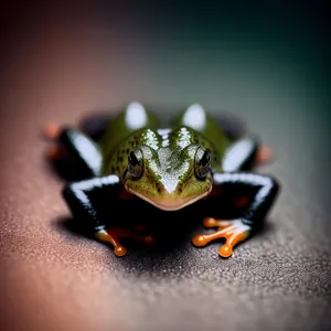 Frog Eye Gazing at Wildlife