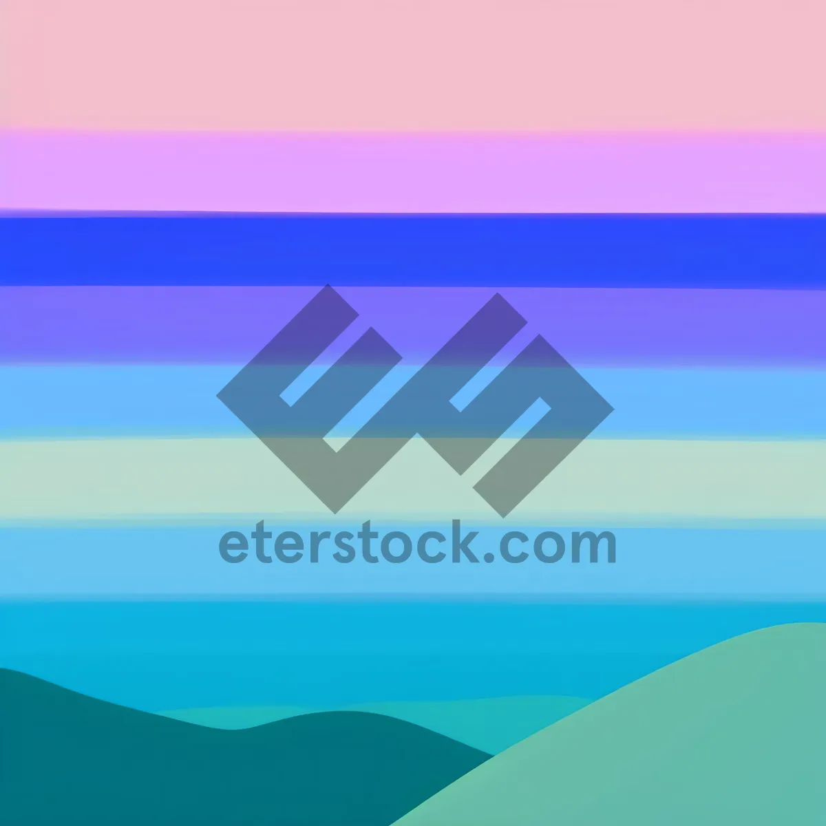 Picture of Abstract Rainbow Geometric Pattern - Digital Art Wallpaper