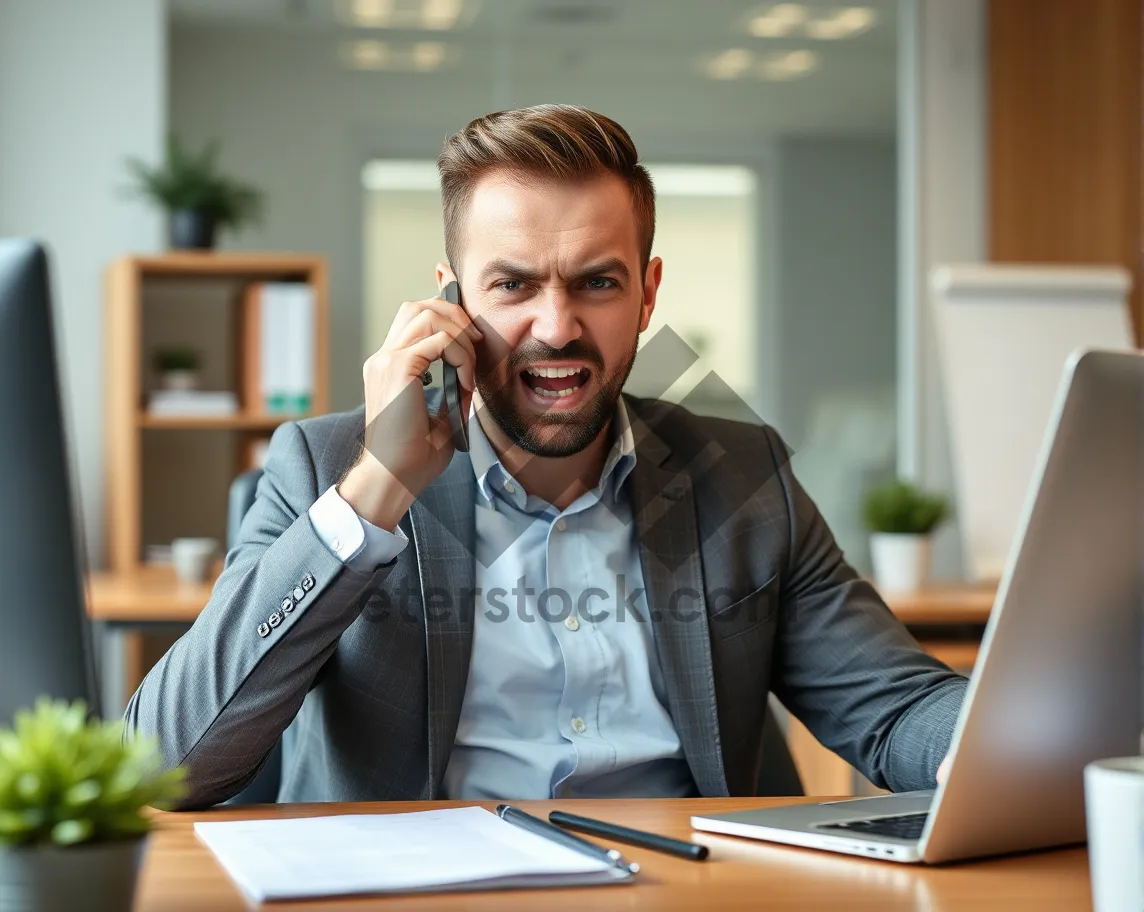 Picture of Successful business team meeting in modern office.