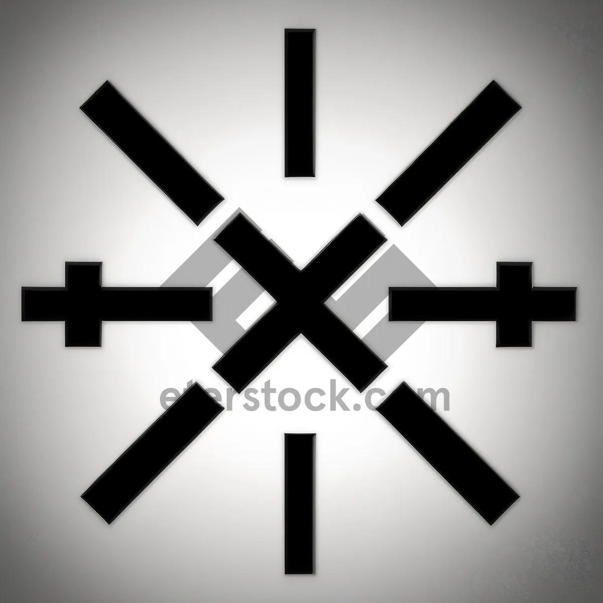 Picture of Black Silhouette Set of Symbolic Design Icons