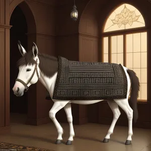 Equine Elegance: Horse Saddle Blanket in Stable Gear