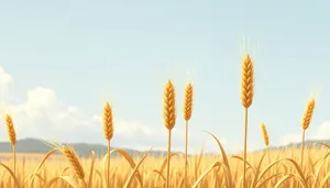 Golden Wheat Field Under a Clear Blue Sky