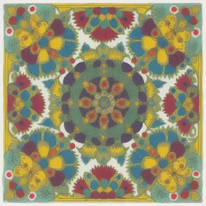 Floral Retro Pattern Design Pillow Texture.