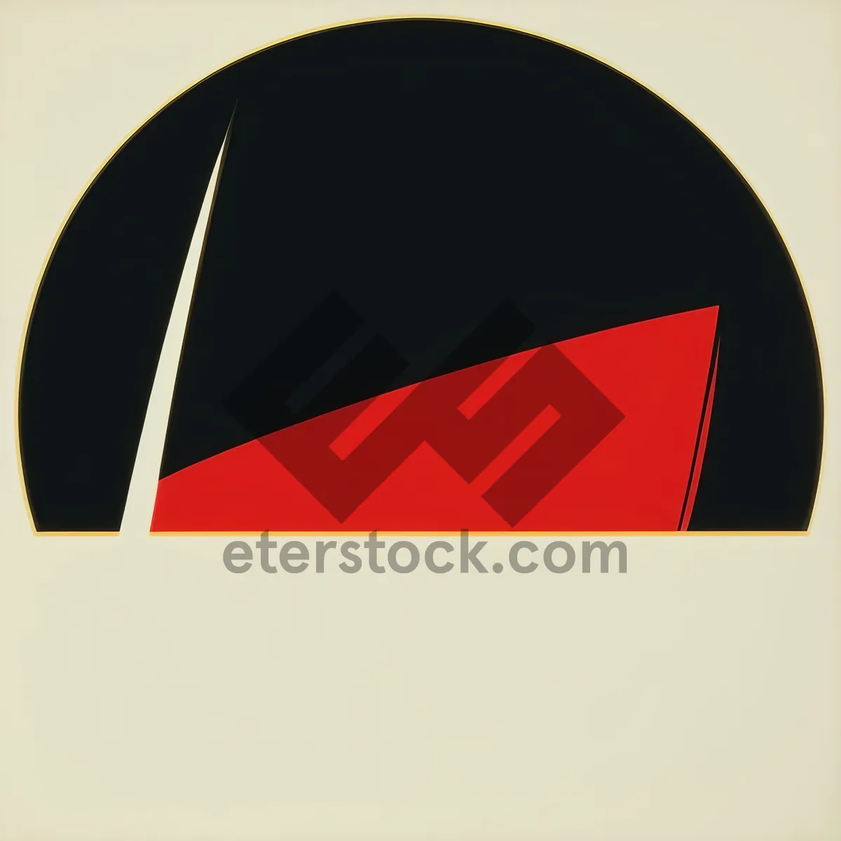 Picture of Soccer ball and flag under umbrella - Symbolic Sign